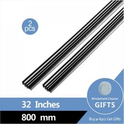 2pcs Universal AAA-Grade Auto Vehicle Insert Soft Rubber Strip (Refill) For Frameless Wiper 6mm 26