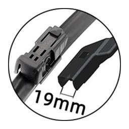 Car Wiper For Push Buttom B2 B5 Windshield Wiper Blades Universal Soft Rubber Frameless Bracketless 26