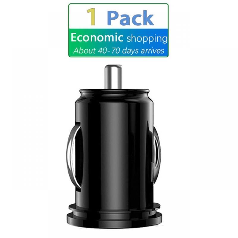 Mini 2.4A Dual USB Car Universal Mobile Phone Charger Aluminum Charger for OPPO VIVO Xiaomi Samsung iPhone 11 X 8 7 Huawei