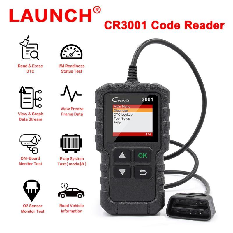 LAUNCH X431 CR3001 Code Reader OBD2 Scanner Check Engine Scan Free Update EOBD Auto Car Diagnostic Tools pk ELM327