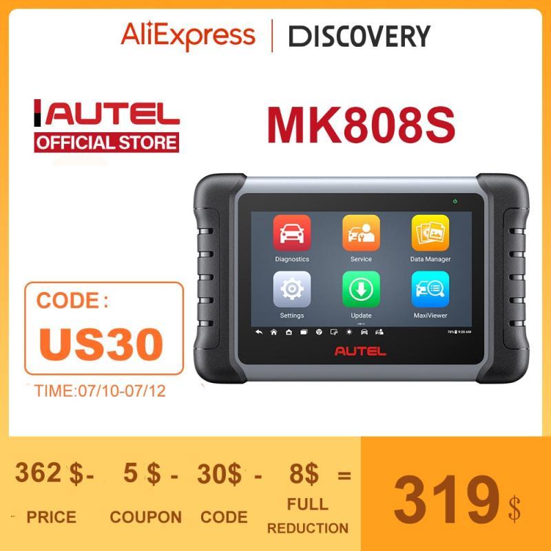 Autel MaxiCOM MK808 MK808S OBD2 Scanner Automotivo Car Diagnostic Tool OBD 2 Scanner Active Test Code Reader Key Coding Tool