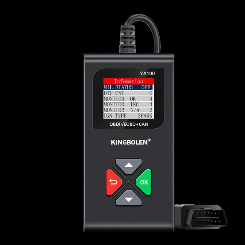 KINGBOLEN YA100 Car OBD2 Scanner YA-100 Code Reader for Check Engine Light O2 Sensor EVAP Test On-Board Monitor Test PK CR3001