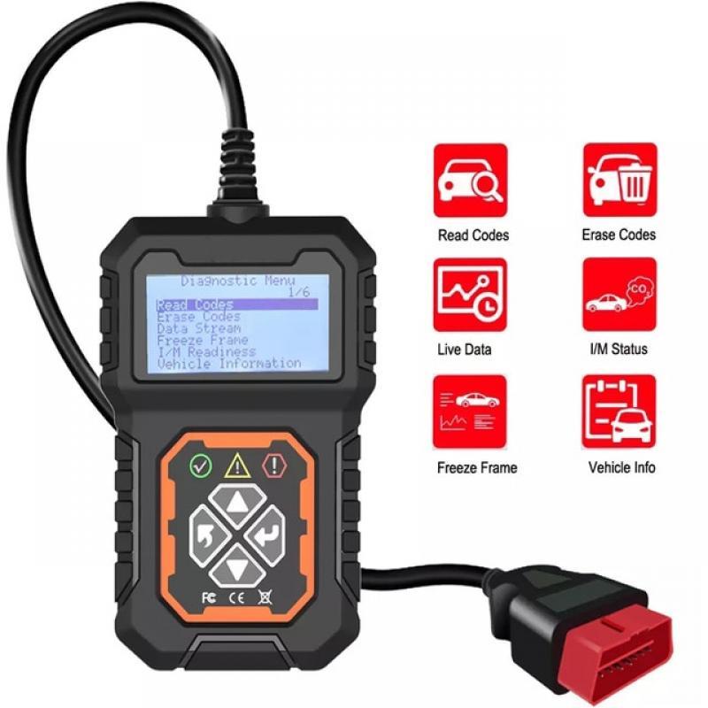 Car Code Reader, OBD2 Car Code Scanner Check Engine Light Fault Code Reader Scanner CAN Diagnostic Tool for OBDII Protocol Cars