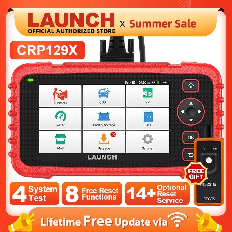 Launch X431 CRP129X OBD2 Scanner Code Reader Diagnostic Tools Engine ABS SRS AT Oil SAS EPB TPMS Reset Creader129X OBDII launch