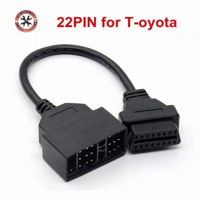 Best Quality 22 Pin To 16 Pin OBD2 Diagnostic Adapter Cable ForToyota Car Toyota 22pin to 16pin OBD To OBD2 Connect Cable