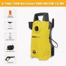 JUNGLEFLASH 2000W Pressure Washer Car Dry Cleaning Washing Machine Car Washers Motorcycle Washing Machine Care Auto Parts