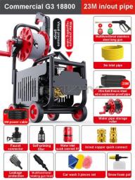 2000W High Pressure Washing Machine Adjustable Pressure High Pressure Washer Car Wash Tornado Foam Generator Water Gun 220V