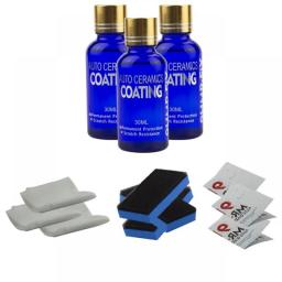 3PCS 9H Car Liquid Ceramic Coat Super Hydrophobic Glass Coating Set Polysiloxane And Nano Materials Ceramics For Cars