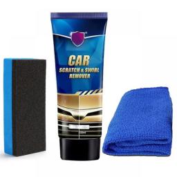 60/120ml Car Repair Paint Paste Scratch Remover Kit With Sponge And Towel Scratch Coating Polishing Wax Auto Scratches Repairing