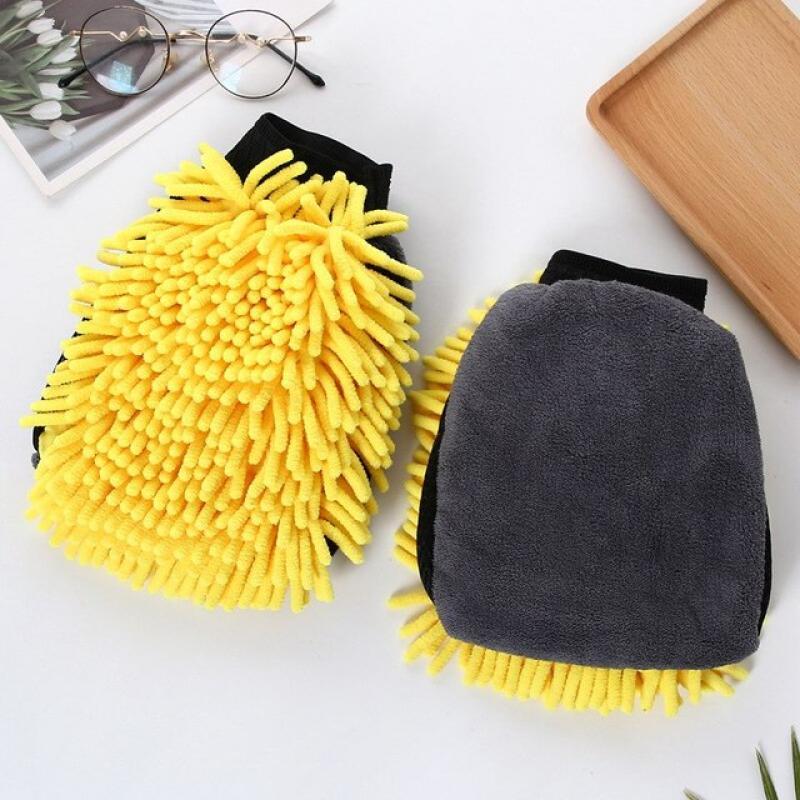 Car Wash Cleaning Gloves Super Microfiber Towel Chenille 2 in 1 Car Wash Cleaning Cloth Car Cleaning Accessories