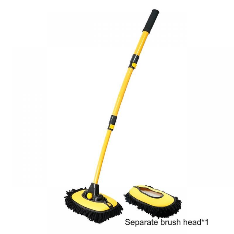 Car Cleaning Brush Car Wash Brush Telescopic Long Handle Mop Chenille Broom Detailing Adjustable Super Absorbent Auto Accessory