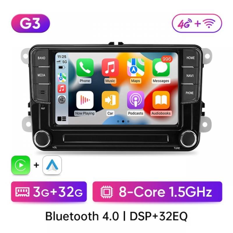 Ainavi Car Radio Android Auto Automotive Multimedia Player For VW Polo Tiguan Golf 6 Passat B7 B6 Skoda Octavia 2 din stereo