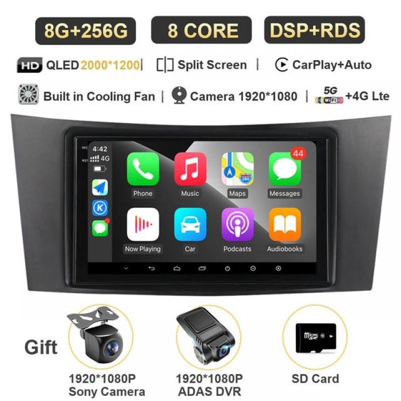 Car Radio Android 13 For Mercedes Benz E-class W211 E200 E220 E300 E350 E240 E270 E280 W219 Carplay Stereo Multimedia Player DSP