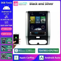 HU Tesla Car Radio For Nissan X-Trail X Trail 2 T31 MX6 2007 - 2015 Navigation GPS Stereo Vertical Screen Android Auto 2 DIN DVD