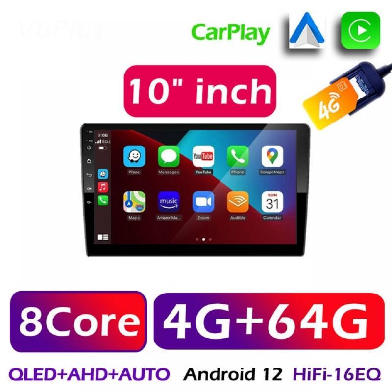 10 inch Car play Android Radio Multimedia CarPlay Android Auto 2 din stereo receiver Player 8Core For Toyota jeep Honda kia LADA