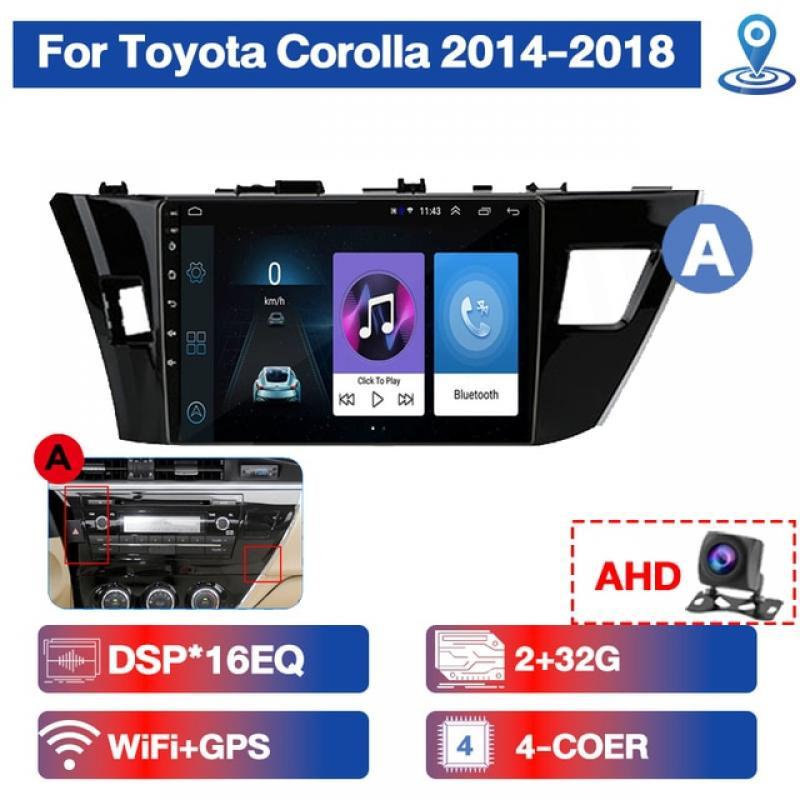 Android 12 Car Stereo Radio Multimedia Video For Toyota Corolla Ralink 2013 2014 2015 2016 4G Player Navigation GPSWiFi Carplay