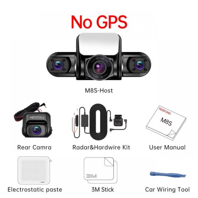 TiESFONG 360 Dash Cam M8S 4CH HD 4*1080P for Car DVR 24H Parking Monitoring Video Recorder Night Vision WiFi 256GBmax