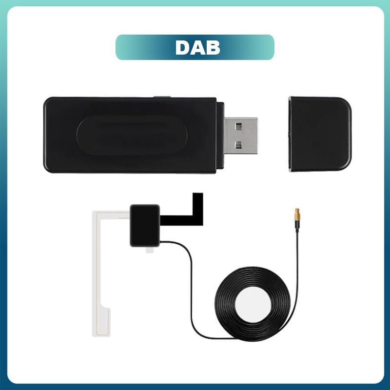 Car DAB+ Antenna with USB Adapter Receiver for Android Car Stereo Player supports DAB band III 174.0MHz-239.0MHz