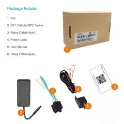 Lncoon C41 4G Car GPS Tracker With RealTime Tracking Remote Monitoring Multiple Alerts Motorcycle Vehicel Mini Trackers Free APP