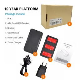 Jimi AT4  GPS Tracker With Real-Time Tracking Long-standby Battery Strong Magnet Voice Monitoring 2G Asset Locator For Vehicles