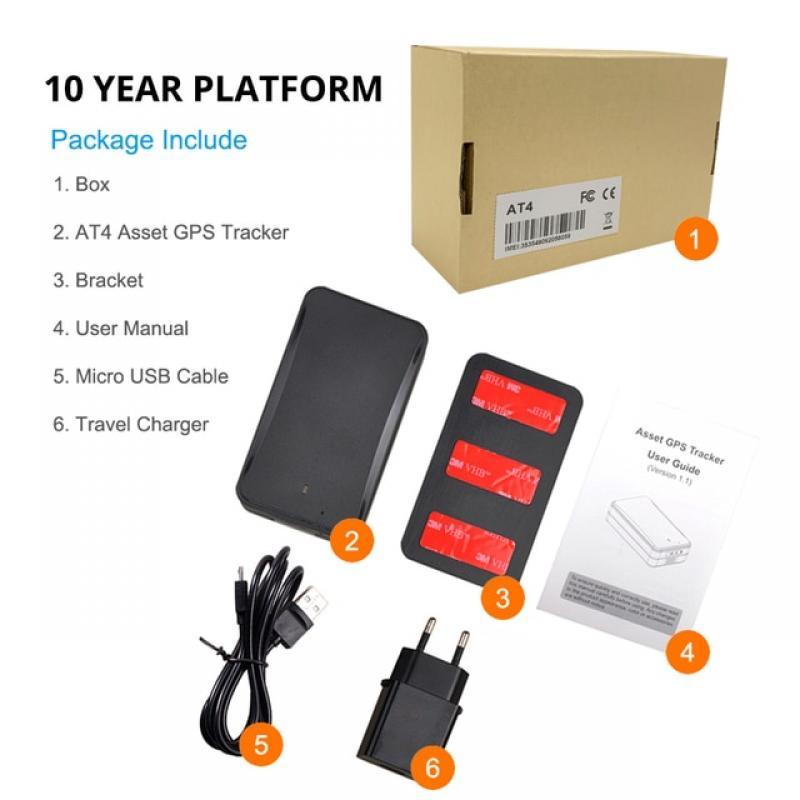 Jimi AT4  GPS Tracker With Real-Time Tracking Long-standby Battery Strong Magnet Voice Monitoring 2G Asset Locator For Vehicles