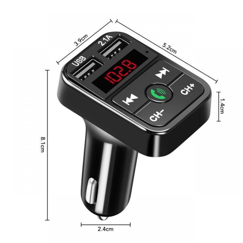 Car mp3 Handsfree Wireless Bluetooth Car Kit FM Transmitter TF Card LCD MP3 Player Dual USB 2.1A Car Charger Phone Charger