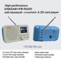 C10 2.4 Inch Color LCD Display DAB DAB+ FM Digital Radio With Telescopic Antenna