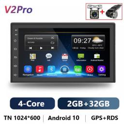 Podofo AI Voice 2din Android Car Radio Multimedia Video Player Autoradio 2 Din 7'' CarPlay Stereo GPS Maps For VW Nissan Toyota