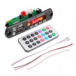 2*40W 80W Amplifier Bluetooth MP3 Decoder Board Handsfree Mp3 Player 5V-26V 12V Car FM Radio Module AUX TF/U-Disk For Speaker