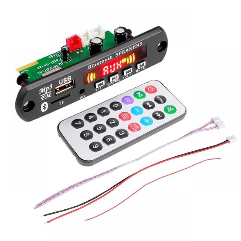 2*40W 80W Amplifier Bluetooth MP3 Decoder Board Handsfree mp3 Player 5V-26V 12V Car FM Radio Module AUX TF/U-Disk For Speaker