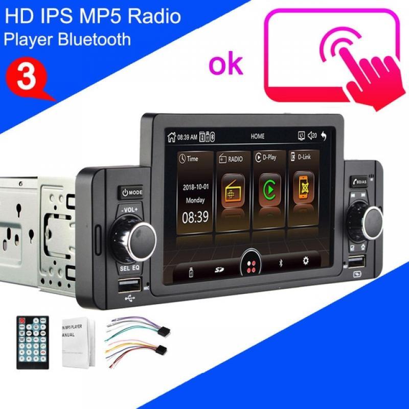 5 Inch1 Din HD Auto Radio CarPlay Player Auto MP5 Multimedia Player Car Stereo Video Reverse image Bluetooth 5.1 Mirror Link