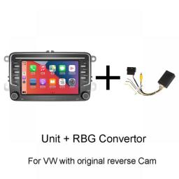 MAXCA 7 Inch VW Wireless Carplay Android Auto Radio OEM For Volksgagen Golf Polo Passat Tiguan Touareg CC Beetle Skoda Octavia