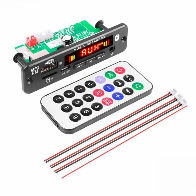 40W kebidu Bluetooth 5.0 MP3 Player Decoder Board 2*20W 12V Amplifier FM Radio TF USB AUX Module Bluetooth Receiver Car kit