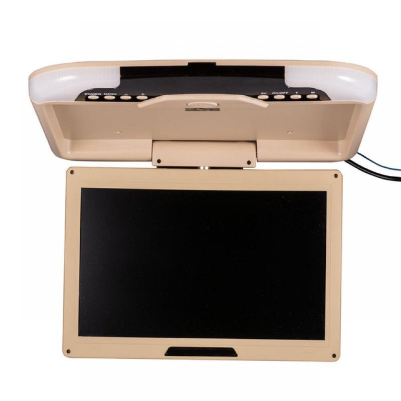 13 Inch Car Monitor DC 12V Car Ceiling Monitors Roof Mounted Flip Down Monitor Beige/Black/Grey Color For SUV/MPV No USB