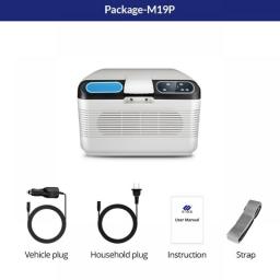 ACCEO M19 Car Refrigerator AC/DC Portable Thermoelectric Cooler And Warmer For Skincare, Foods, Medications, Home And Travel