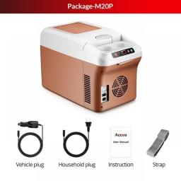 ACCEO Car Small Fridge Portable Mini Fridge 12v Compressor Refrigerator 15L For Cosmetics Home Camping Cooler Travel
