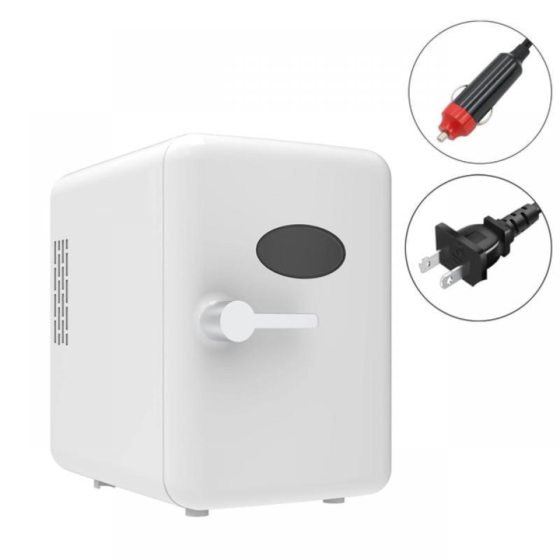 Car Refrigeration 4L 6Cans Mini Fridge for Home & Car Cosmetics Mask Beverage Dormitory Refrigerator Cooler DC 12V /AC 220V