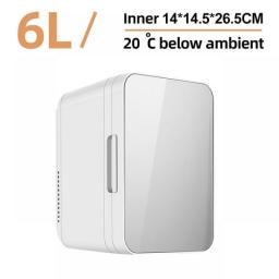 6L/20L Refrigerator Portable Dual-use Compressor Refrigerators Single Door Small Fridge Skin Cosmetic Fridge For Car Home