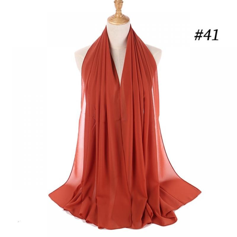 good stitching stitch plain high quality premium heavy Chiffon hijab scarf Malaysian Women's scarves hijabs long shawl shawls