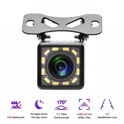 Podofo AHD Car Rear View Camera HD Reverse Parking Video Monitor Waterproof Backup Night Vision Lens 6M Cable For Car Radio Mp5
