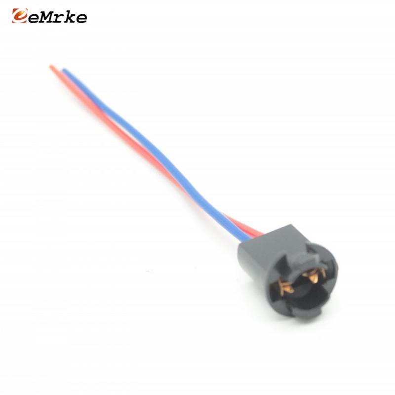 EEMRKE Car Rearview Camera Wire Connector Cable T10 W5W License Plate Lights Bulb Socket Halogen Adapter Socket Lamp Connector