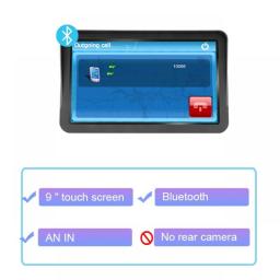 Anfilite 9 Inch Vehicle GPS Navigation Bluetooth AVIN 256MB 8GB Wince Os Navitel Europe Map Sat Nav Truck Navigator