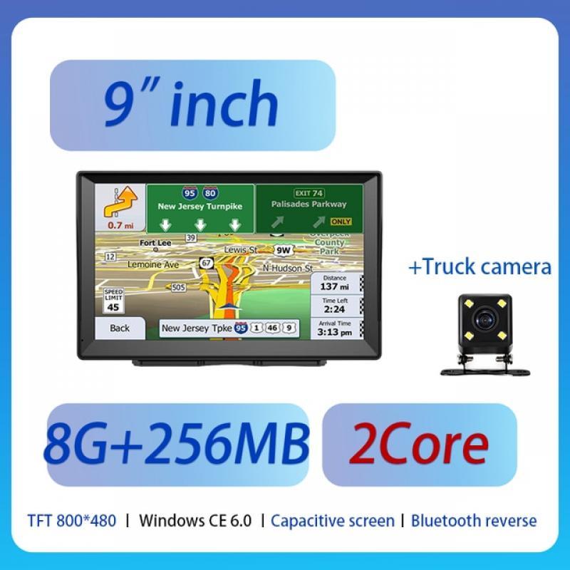 9 Inches 3D GPS Navigation 2023 Map for Car Wince 6.0 Touch Screen Transmission Bluetooth Sat Navig 24V Truck GPS Navigators CE