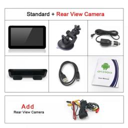 7 Inch Vehicle GPS Navigation Android Sat Nav Truck Car Navigator Free Maps Car DVR 768M 16GB Rear Camera Driving Recorder 1080P