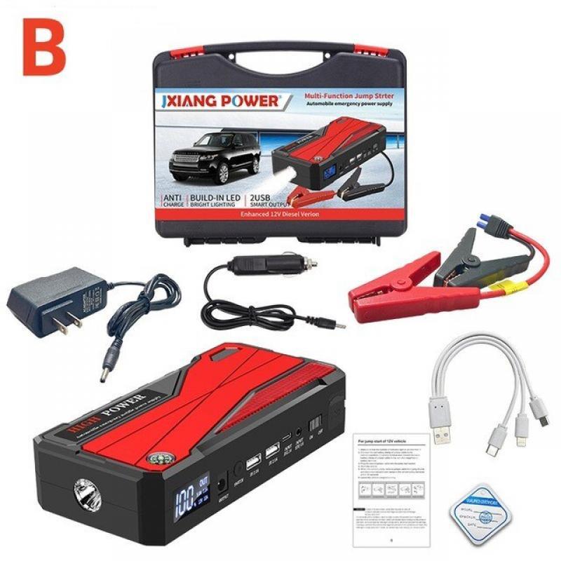 32000mAh Start Power Jump Starter 1000A 12V High-power Automobile Emergency Starting Power Supply For Diesel Gasoline Vehicle