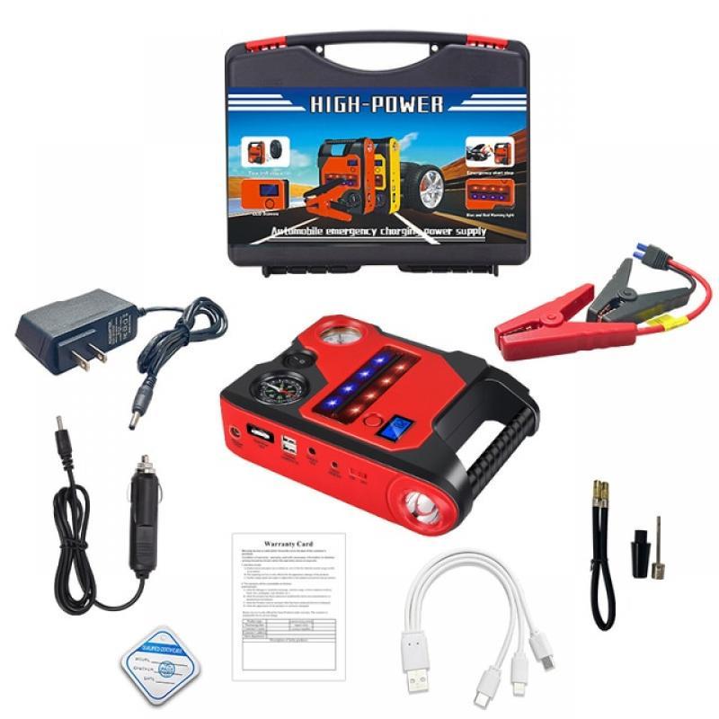 1200A Car Jump Starter with air Compressor Portable Flashlight Starting Device Power Bank Battery Automotive Booster start