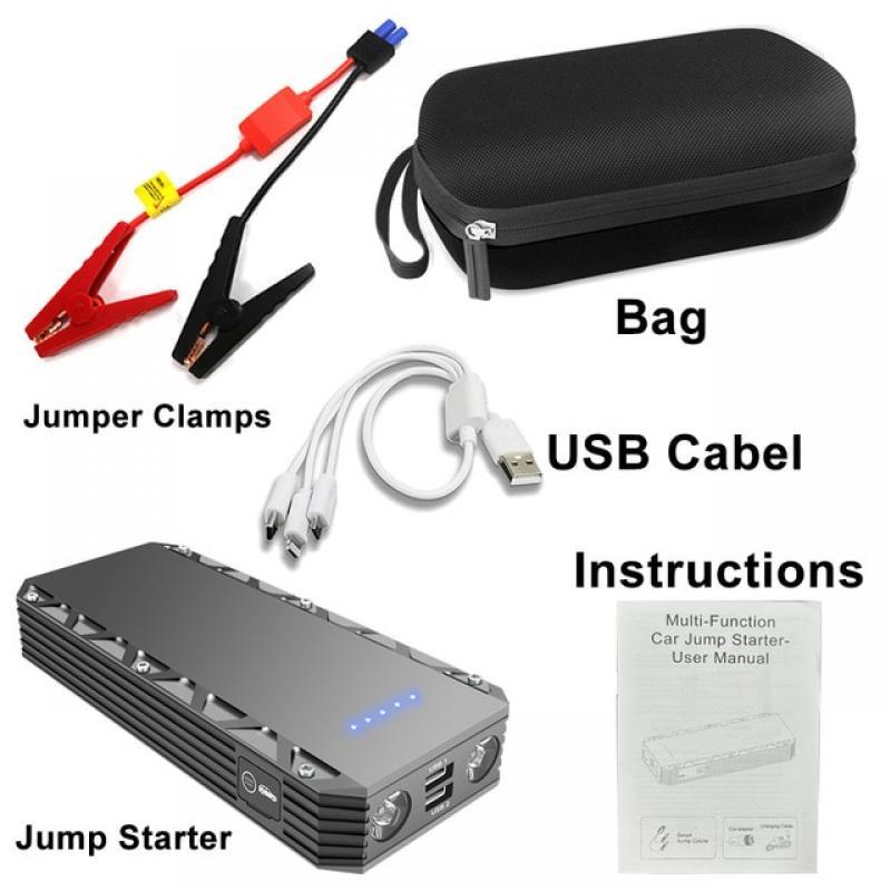New Arrival 3000A Car Jump Starter 26000mAh Portable Power Bank 12V Starting Cables Device Car Battery Booster for Diesel Petrol