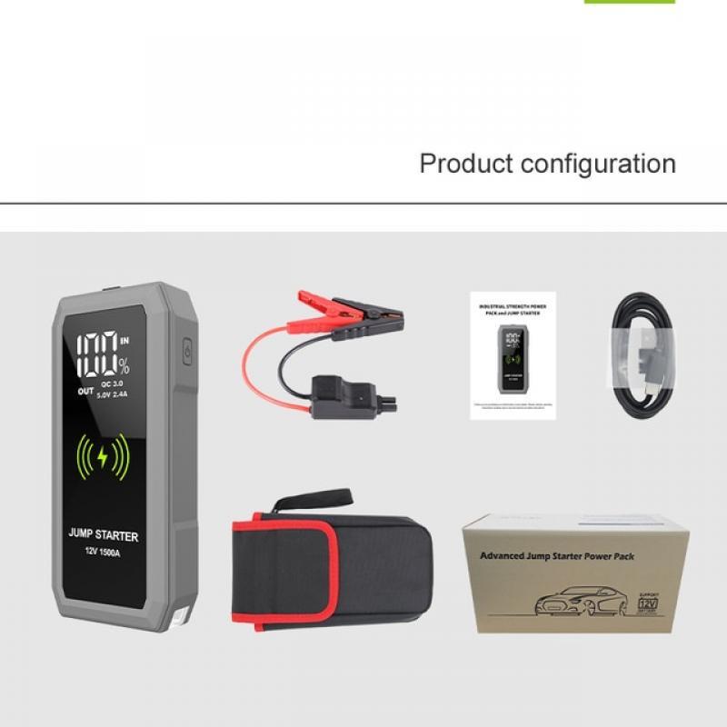 12V Car Jump Starter Battery Starting 1500A 16800mAh Power Bank QC3.0 Portable Auto Emergency Battery Booster Car Accessories
