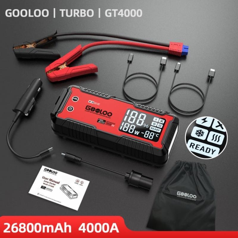 GOOLOO 3000A 12V Charger External Battery Booster 22800mah Car Jump Starter Car Battery PD100W Fast Charging Portable Power Bank