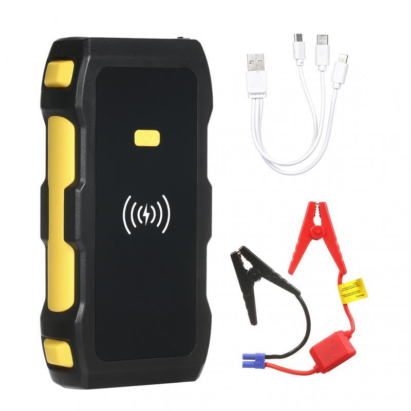 Car Jump Starter and Power Bank 1200A Peak 12V Portable Car Battery Starter with LED Light/USB Wireless Quick Charge Protection